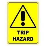 Trip Hazard Safety Sign